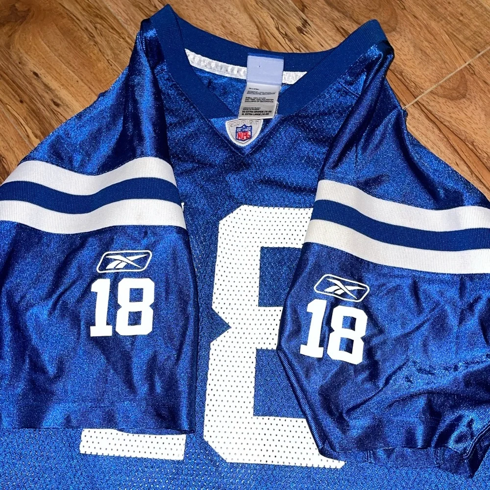 Football jersey kids Peyton Manning Colts #18 Reebok‎ vintage xl 18/20